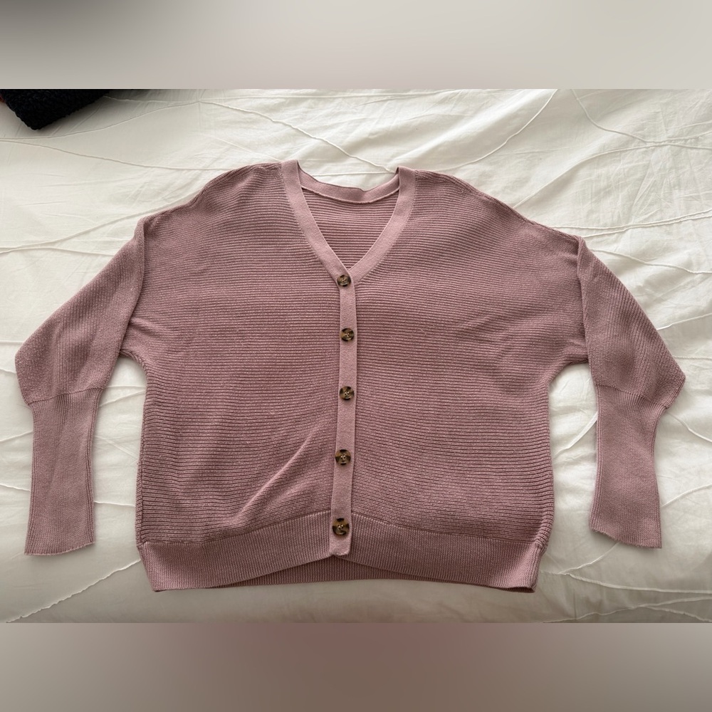 Purple/Pink V-Neck Women's Sweater